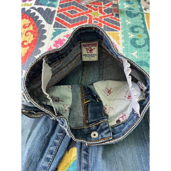 True Religion Little Girls The Casey Denim Shorts Shorts Jeans Size: 7 - Picture 7 of 8